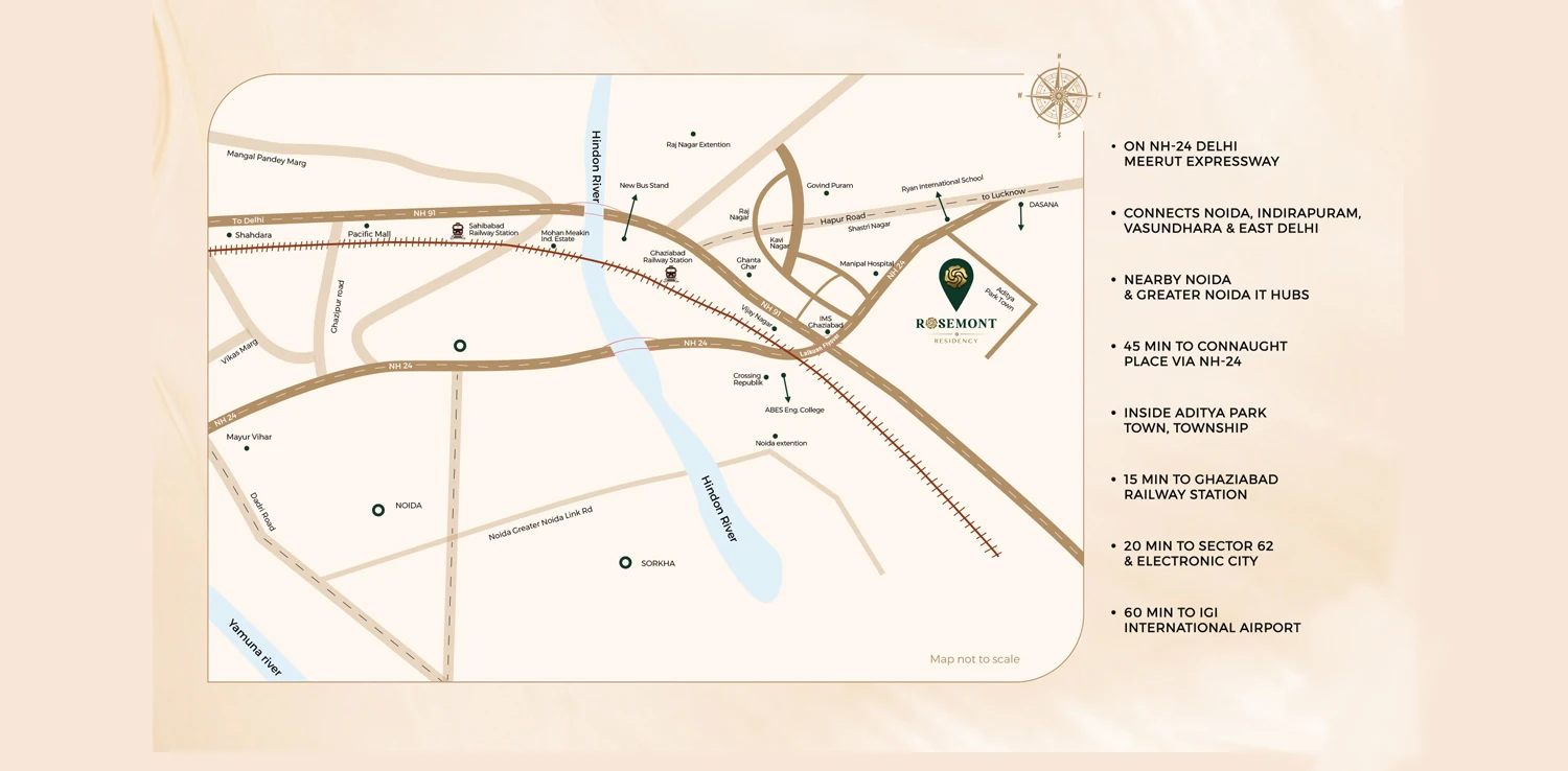 Aditya Rosemont Location Map